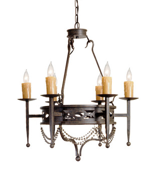 Jasmine Six Light Chandelier in French Bronzed,Crystal (57|115171)