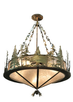 Wildlife Ten Light Inverted Pendant in Antique Copper (57|110807)