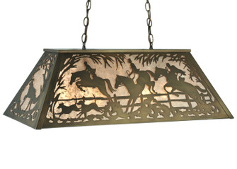 Fox Hunt Six Light Oblong Pendant in Oil Rubbed Bronze (57|109744)