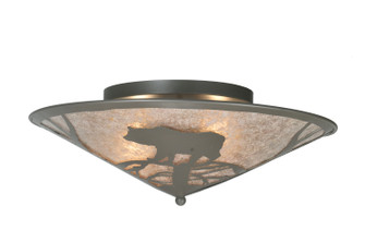 Bear On The Loose Two Light Flushmount in Antique Copper (57|109373)