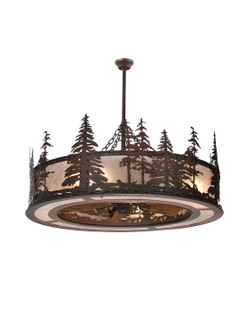 Tall Pines Eight Light Chandelier in Rust,Wrought Iron (57|108302)