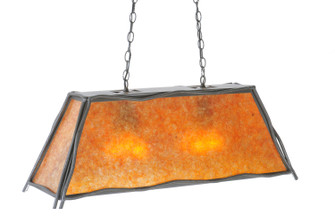 Sticks Six Light Oblong Pendant in Wrought Iron (57|106703)