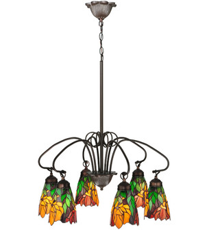 Iris Six Light Chandelier in Mahogany Bronze (57|104887)