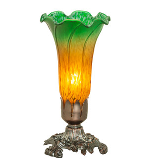 Amber/Green One Light Mini Lamp in Mahogany Bronze (57|10214)