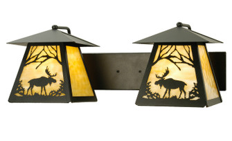 Moose At Dawn Two Light Wall Sconce in Black/Ba (57|100846)