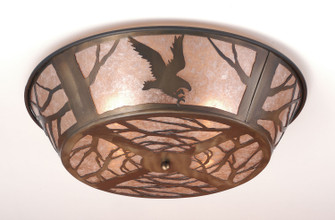 Strike Of The Eagle Four Light Flushmount in Antique Copper (57|10013)