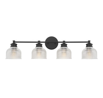 Mbath Four Light Bathroom Vanity Light in Matte Black (446|M80036MBK)