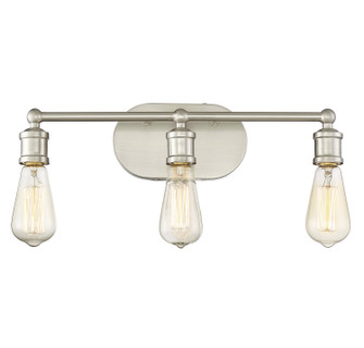 Mbath Three Light Bathroom Vanity Light in Brushed Nickel (446|M80012BN)