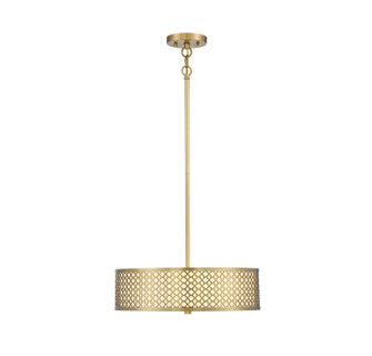 Three Light Pendant in Natural Brass (446|M70108NB)