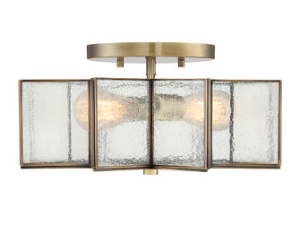 Msemi Two Light Semi-Flush Mount in Natural Brass (446|M60004NB)