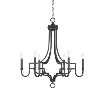 Six Light Chandelier in Matte Black (446|M10083MBK)