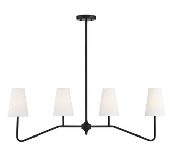 Four Light Linear Chandelier in Matte Black (446|M10078MBK)