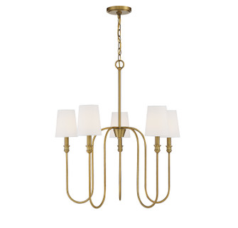 Five Light Chandelier in Natural Brass (446|M10077NB)