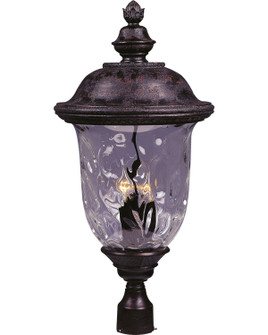 Carriage House VX Three Light Outdoor Pole/Post Lantern in Oriental Bronze (16|40421WGOB)