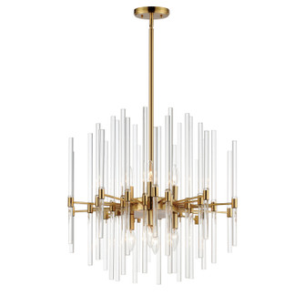 Divine Eight Light Chandelier in Heritage (16|38405CLHR)