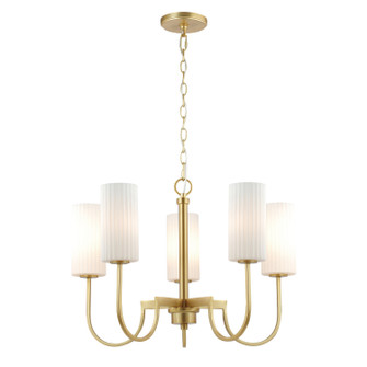 Town and Country Five Light Chandelier in Satin Brass (16|32005SWSBR)