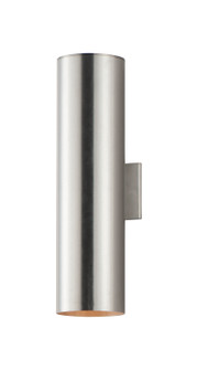 Outpost Two Light Outdoor Wall Lantern in Brushed Aluminum (16|26105AL)