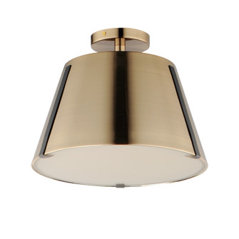 Carlo LED Semi Flush Mount in Dark Bronze, Leather, Heritage Brass (16|25170DBZHR)