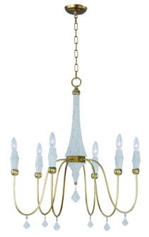 Claymore Six Light Chandelier in Claystone / Gold Leaf (16|22436CSTGL)