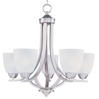 Axis Five Light Chandelier in Satin Nickel (16|11225FTSN)