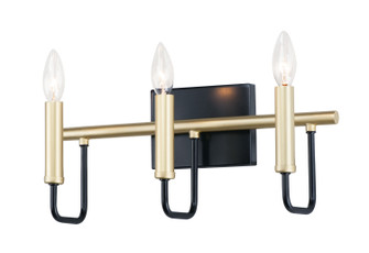 Sullivan Three Light Bath Vanity in Black / Gold (16|10253BKGLD)