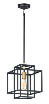 Liner One Light Pendant in Black / Satin Brass (16|10246BKSBR)