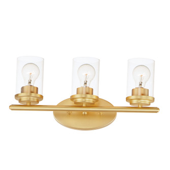 Corona Three Light Bath Vanity in Satin Brass (16|10213CLSBR)