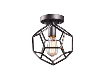 Geometry Series One Light Flush Mount in Rusty Black (423|X54601RB)