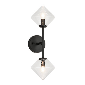 Novo Two Light Wall Sconce in Black (423|W81742BKCL)