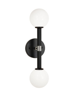 Stellar Two Light Wall Sconce in Black (423|W75312BKOP)