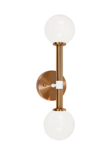 Stellar Two Light Wall Sconce in Aged Gold Brass (423|W75302AGOP)