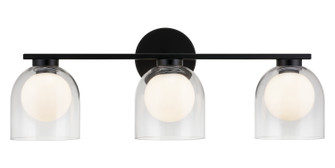 Derbishone Three Light Wall Sconce in Black (423|W60703BKCL)