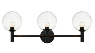Cosmo Three Light Wall Sconce in Black (423|S06003BKCL)
