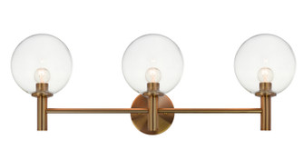 Cosmo Three Light Wall Sconce in Aged Gold Brass (423|S06003AGCL)