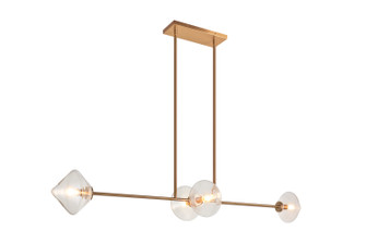 Novo Four Light Pendant in Aged Gold Brass (423|C81744AGCL)