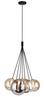 Magma Seven Light Chandelier in Black (423|C81007BK)