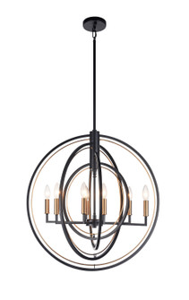 Odyssey Eight Light Pendant in Black (423|C78608BK)