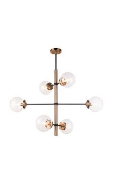 Enchant Six Light Pendant in Aged Gold Brass (423|C78106AGCL)