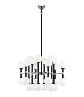 Stellar 24 Light Chandelier in Black (423|C75324BKOP)