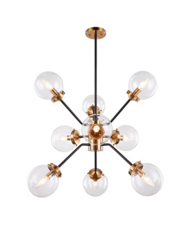 Maru Nine Light Chandelier in Aged Gold Brass (423|C72309AGCL)