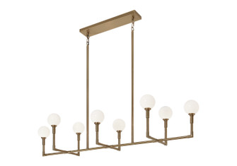 Candlestix Eight Light Chandelier in Aged Gold Brass (423|C64808AGOP)