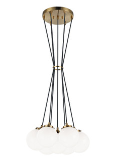 The Bougie Seven Light Pendant in Aged Gold Brass (423|C63007AGOP)