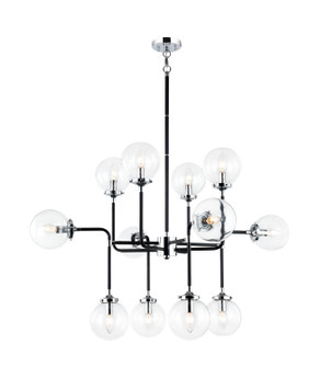 Particles 12 Light Pendant in Black & Chrome (423|C58212CHCL)