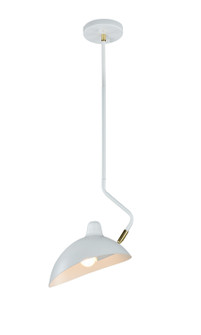 Droid One Light Pendant in White & Brushed Gold (423|C57901WH)