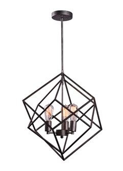 Geometry Series Three Light Pendant in Rusty Black (423|C54623RB)