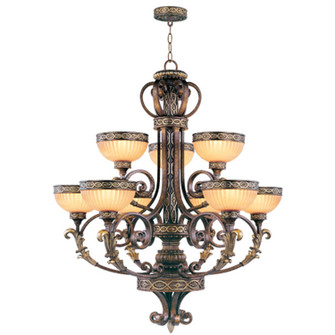 Seville Nine Light Chandelier in Palacial Bronze w/ Gildeds (107|8529-64)