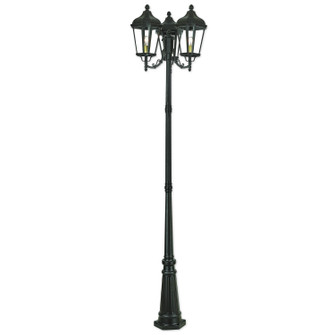 Morgan Three Light Outdoor Post Mount in Bronze w/ Antique Gold Cluster (107|76198-07)