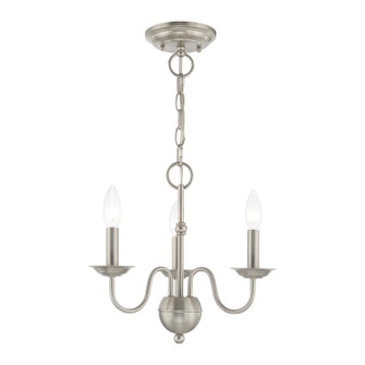 Windsor Three Light Mini Chandelier in Brushed Nickel (107|52163-91)