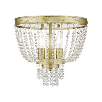 Valentina Three Light Ceiling Mount in Hand Applied Winter Gold (107|51864-28)