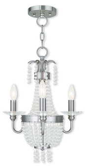 Valentina Three Light Mini Chandelier/Ceiling Mount in Brushed Nickel (107|51843-91)